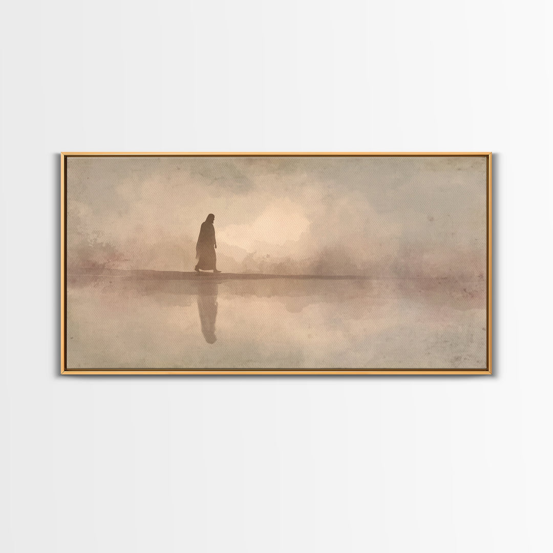 Sacred Journey – Framed Canvas Print – Jesus Art Print – Christian Wall Art – Modern Christian Art – Christian Art Canvas – Unique Christia