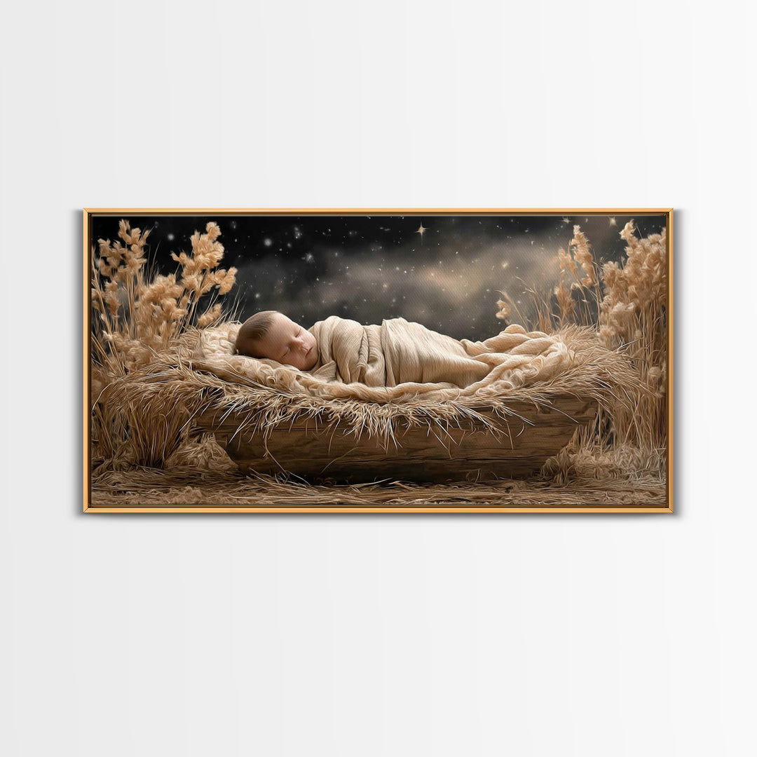 Holy Reflection, Framed Canvas Print, Christian Wall Art, Jesus Canvas Art, Moody Christian Art, Christian Art Work, Modern Christian Paint