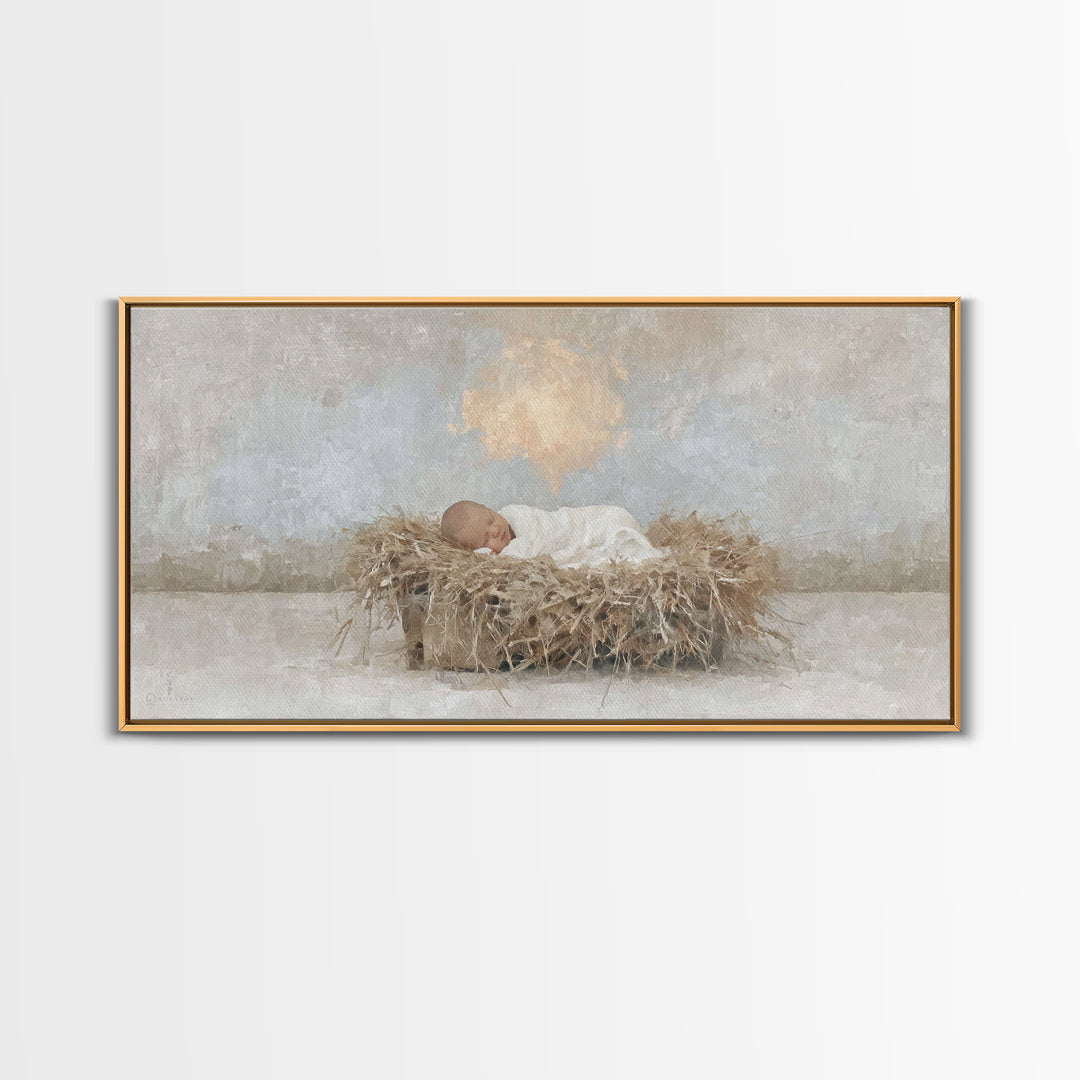 Star Of Mercy – Framed Canvas Print – Christian Christmas Art – Jesus Painting – Christian Wall Art – Christmas Canvas Wall Art – Christian