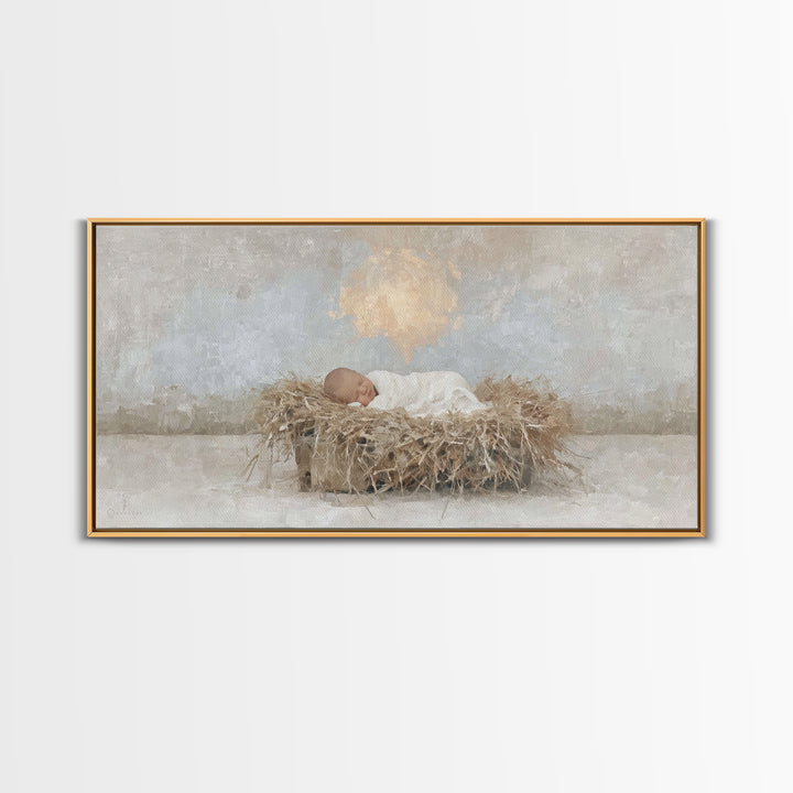Star Of Mercy – Framed Canvas Print – Christian Christmas Art – Jesus Painting – Christian Wall Art – Christmas Canvas Wall Art – Christian
