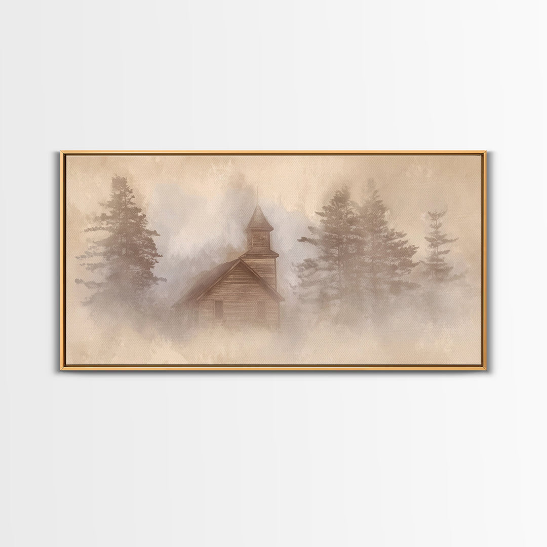 Humble Manger, Framed Canvas Print, Christian Art Print, Christmas Art, Christian Wall Art, Minimalist Christian Art