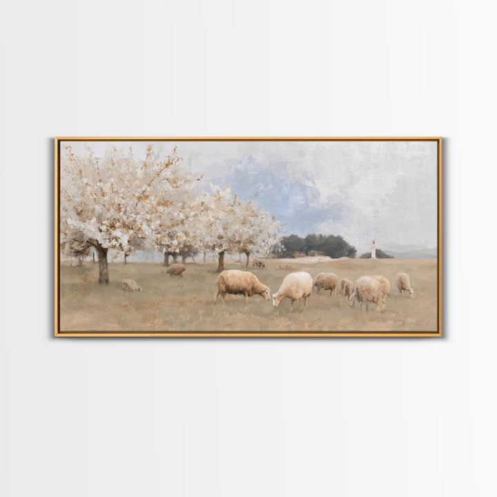 Pastures Of Hope – Framed Canvas Print – Christian Art Canvas – Christian Wall Art – Christmas Art – Christian Decor – Jesus Painting