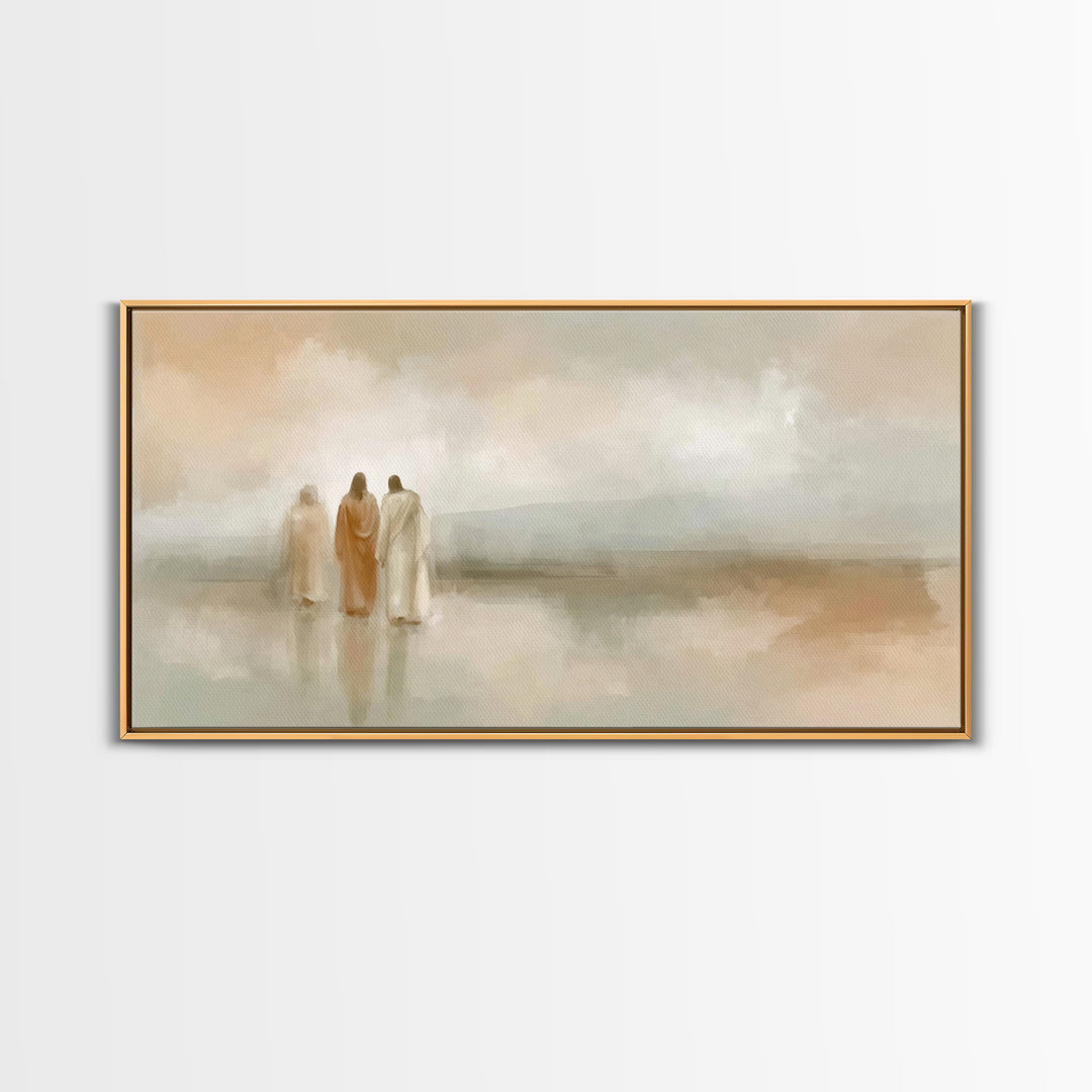 Road Of Faith, Framed Canvas Print, Christian Art Canvas, Christian Painting, Modern Christian Art, Jesus Christmas Art, Christian Wall Art