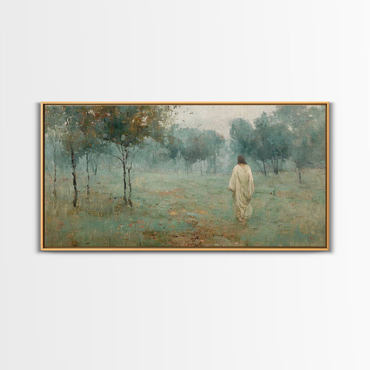 Majestic Calm, Framed Canvas Print, Christian Wall Art, Large Jesus Painting, Christian Art Canvas, Modern Christian Painting, Christmas Ar