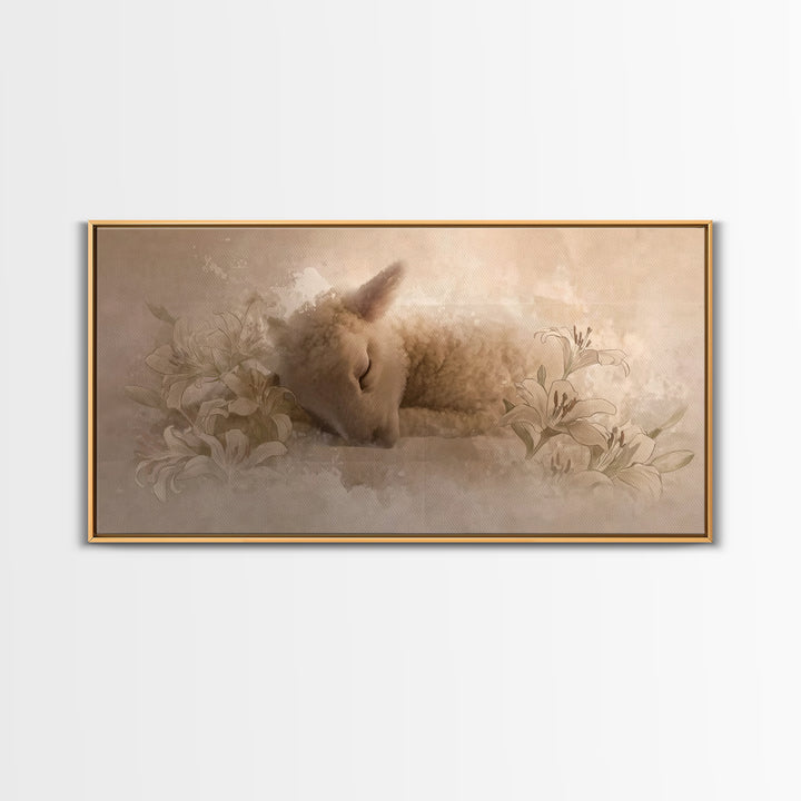 Restful Grace – Framed Canvas Print – Christian Art Canvas – Christian Art Print – Christian Wall Art – Subtle Christian Art – Christian Gi