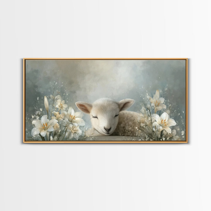 Heaven’s Innocence – Framed Canvas Print – Christian Wall Art – Christian Art Print – Christian Art Canvas – Modern Christian Art – Christi