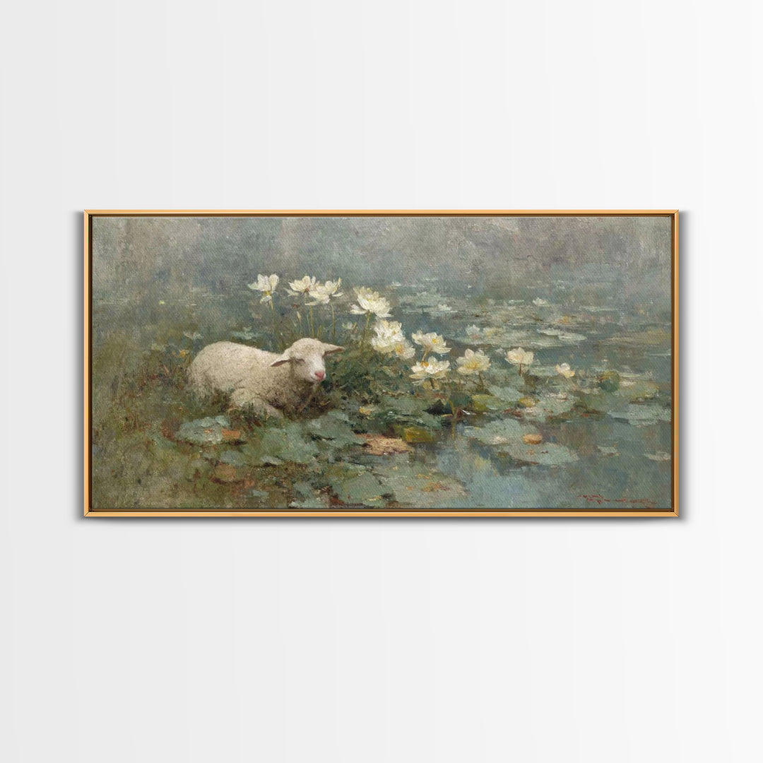 Pasture Of Hope – Framed Canvas Print – Christian Art Canvas – Christian Art Print – Christian Wall Art – Subtle Christian Art – Christian