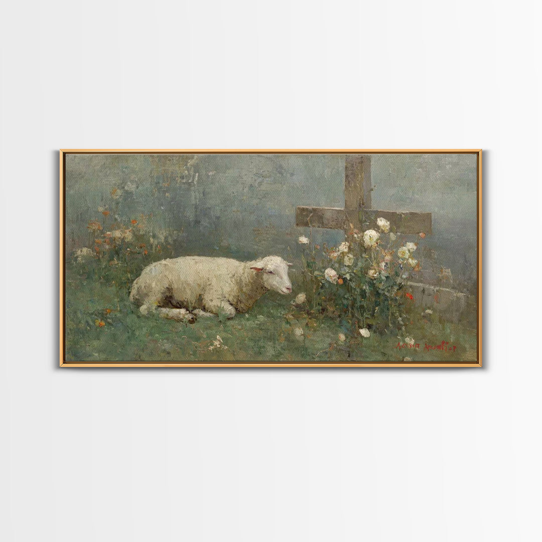 Cross Of Comfort – Framed Canvas Print – Christian Wall Art – Christian Art Print – Christian Art Canvas – Modern Christian Art – Christian