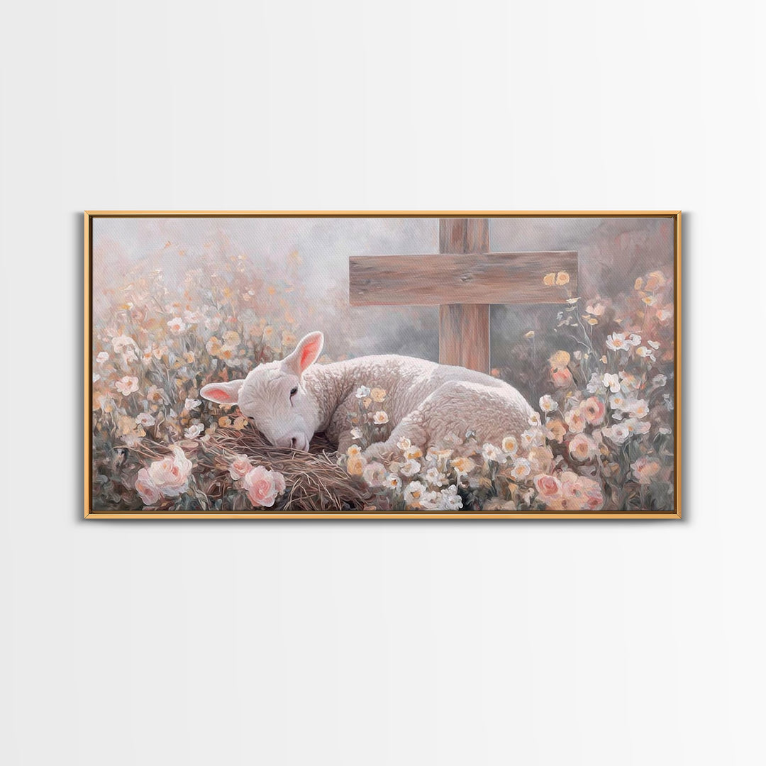 Easter Promise – Framed Canvas Print – Christian Wall Art – Christian Art Canvas – Christian Art Print – Modern Christian Painting – Christ