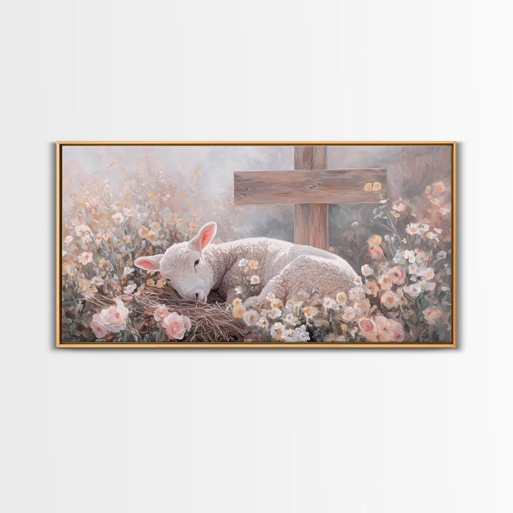 Easter Promise – Framed Canvas Print – Christian Wall Art – Christian Art Canvas – Christian Art Print – Modern Christian Painting – Christ