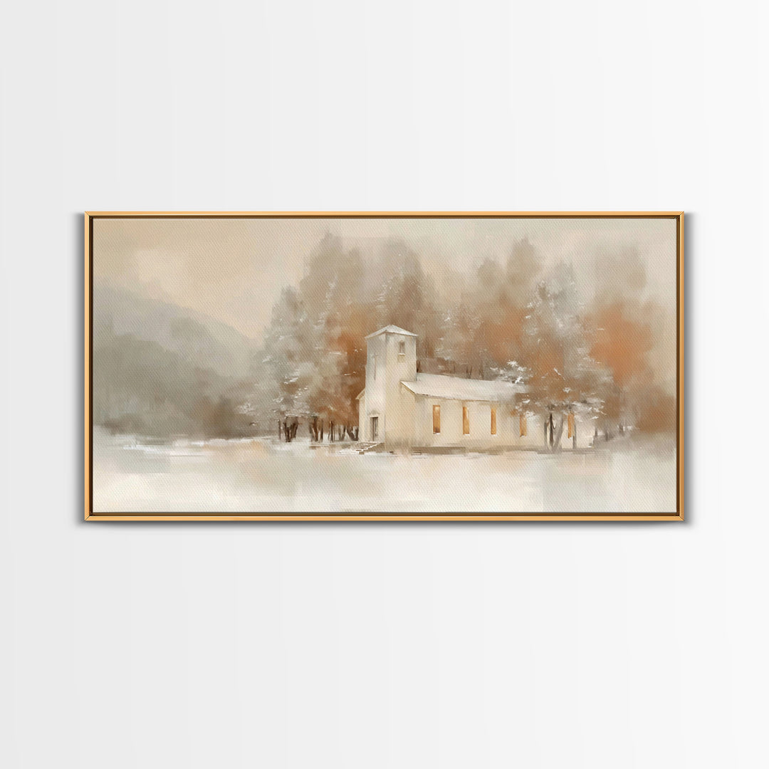Sacred Stillness – Framed Canvas Print – Christian Art – Christian Wall Art – Vintage Christian Art – Christian Art Print – Christmas Wall