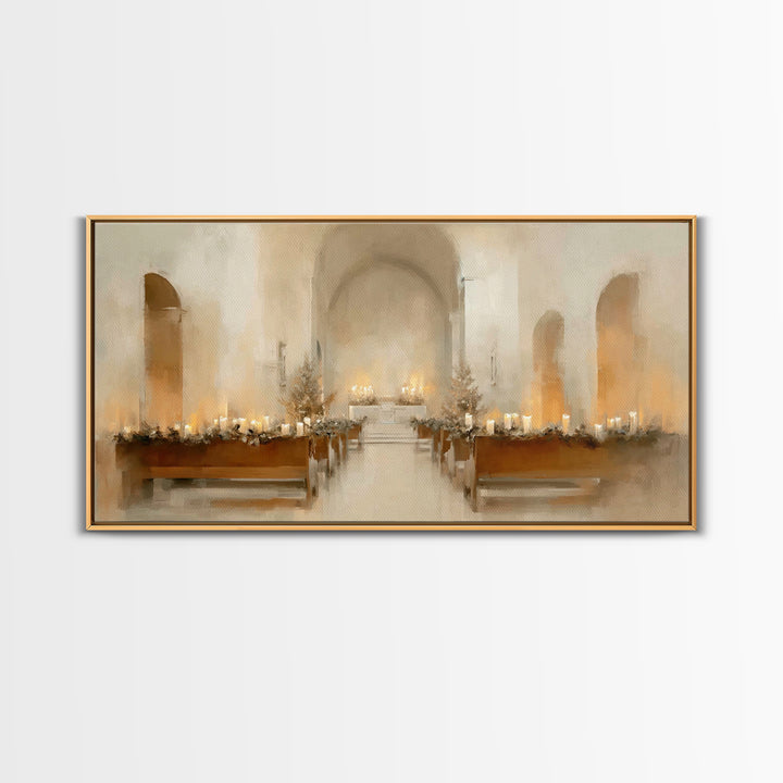 Quiet Sanctuary Peace – Framed Canvas Print – Christian Art – Minimalist Christian Art – Christmas Art Prints – Christian Decorations – Mod