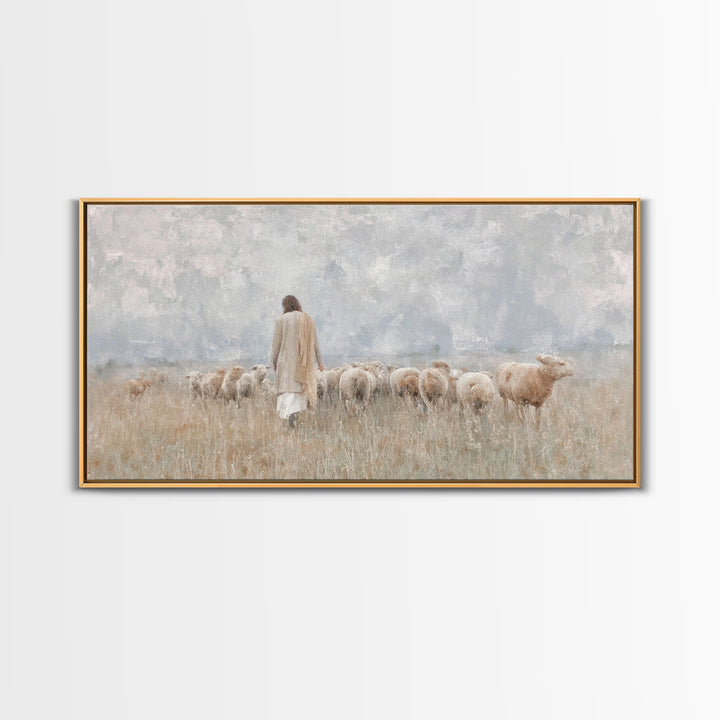 Fields Of Mercy – Framed Canvas Print – Christian Paintings – Christian Wall Art – Jesus Canvas Art – Christian Art Work – Modern Christian
