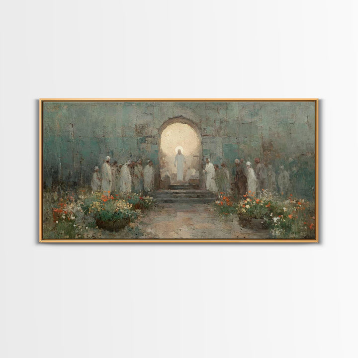 Holy Gathering – Framed Canvas Print – Christian Painting – Vintage Christian Art – Christian Wall Art – Christian Art Canvas – Christian G