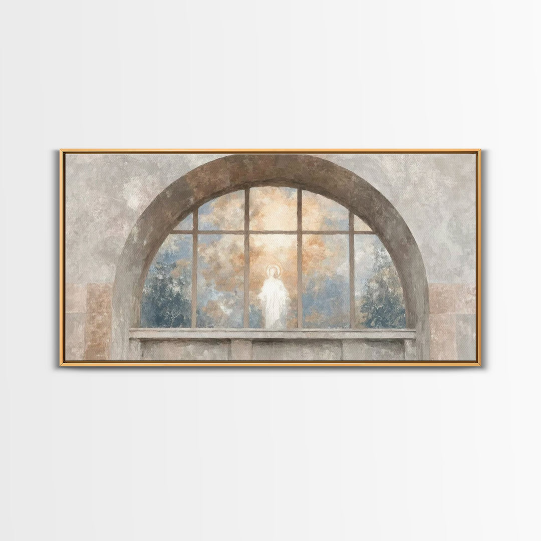 Radiant Window – Framed Canvas Print – Christian Wall Art – Christian Art Print – Subtle Christian Art – Christian Art Canvas – Christian D