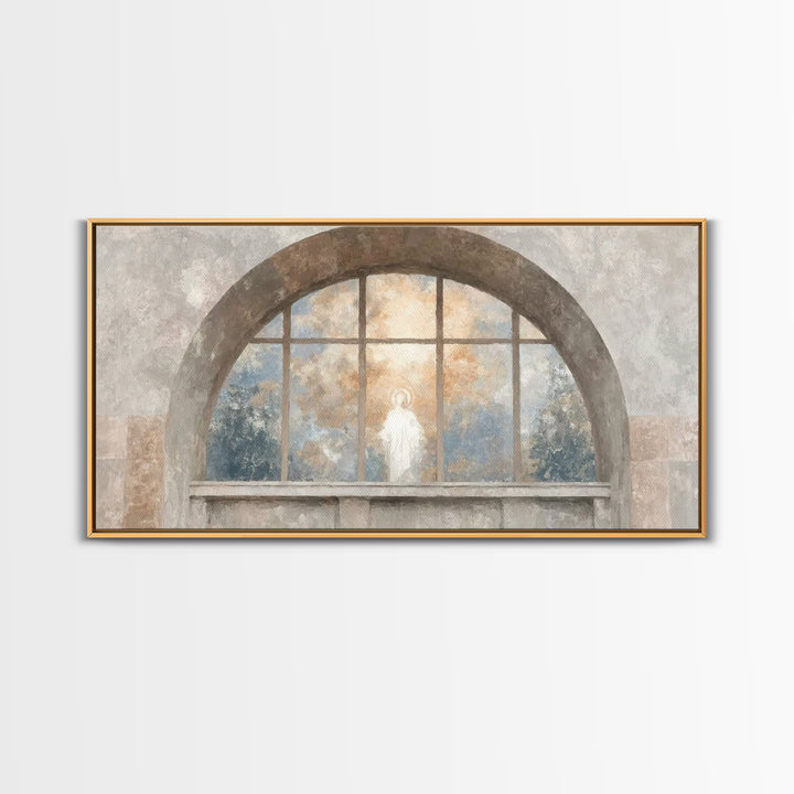 Radiant Window – Framed Canvas Print – Christian Wall Art – Christian Art Print – Subtle Christian Art – Christian Art Canvas – Christian D