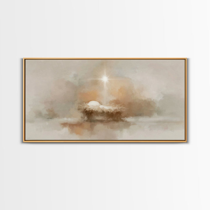 Radiant Hope | Framed Canvas Print | Christian Art Canvas | Christmas Art | Christian Wall Art | Christian Decor | Jesus Painting