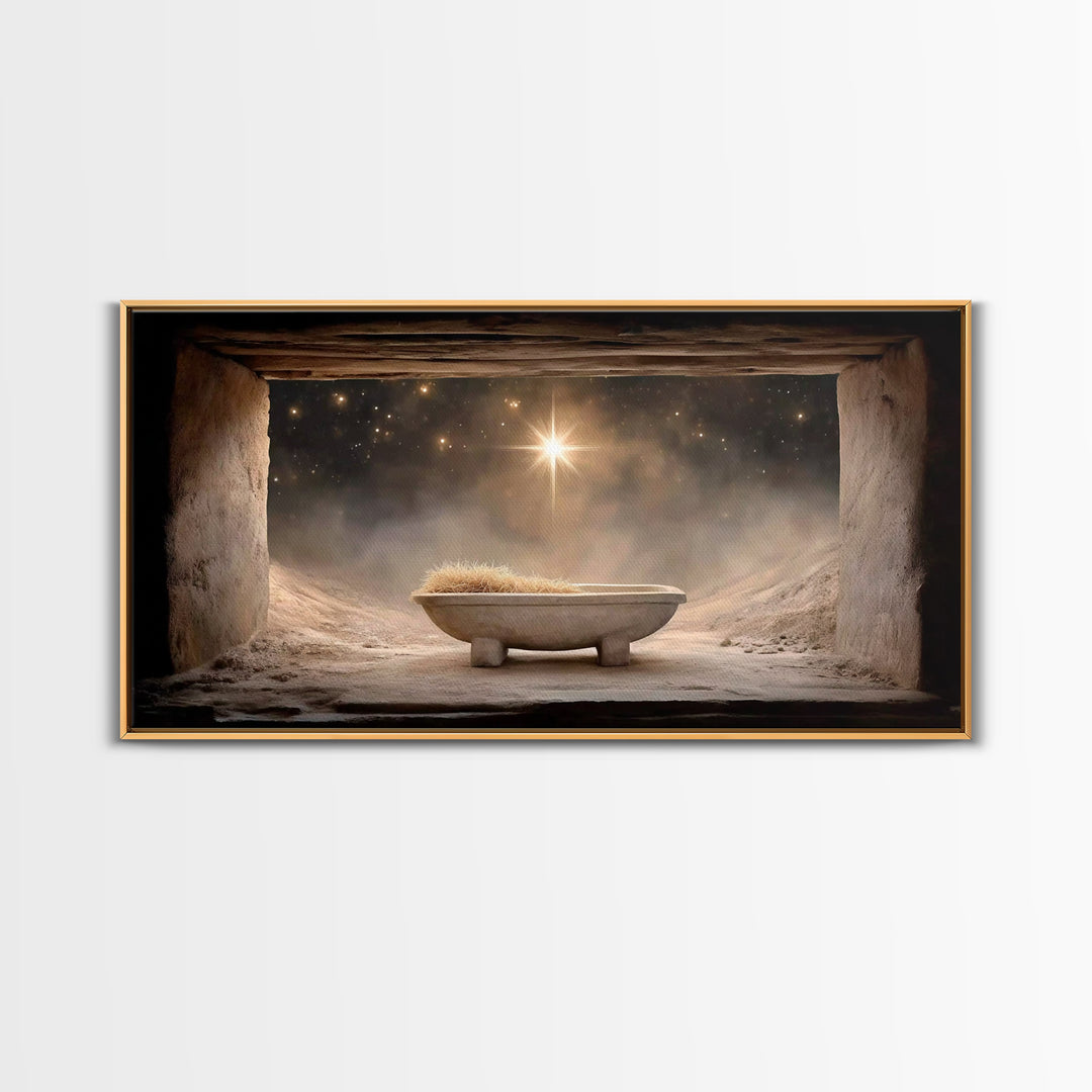 Heavenly Dawn | Framed Canvas Print | Jesus Painting | Christian Wall Art | Christian Christmas Art | Christian Art Canvas | Christian Deco