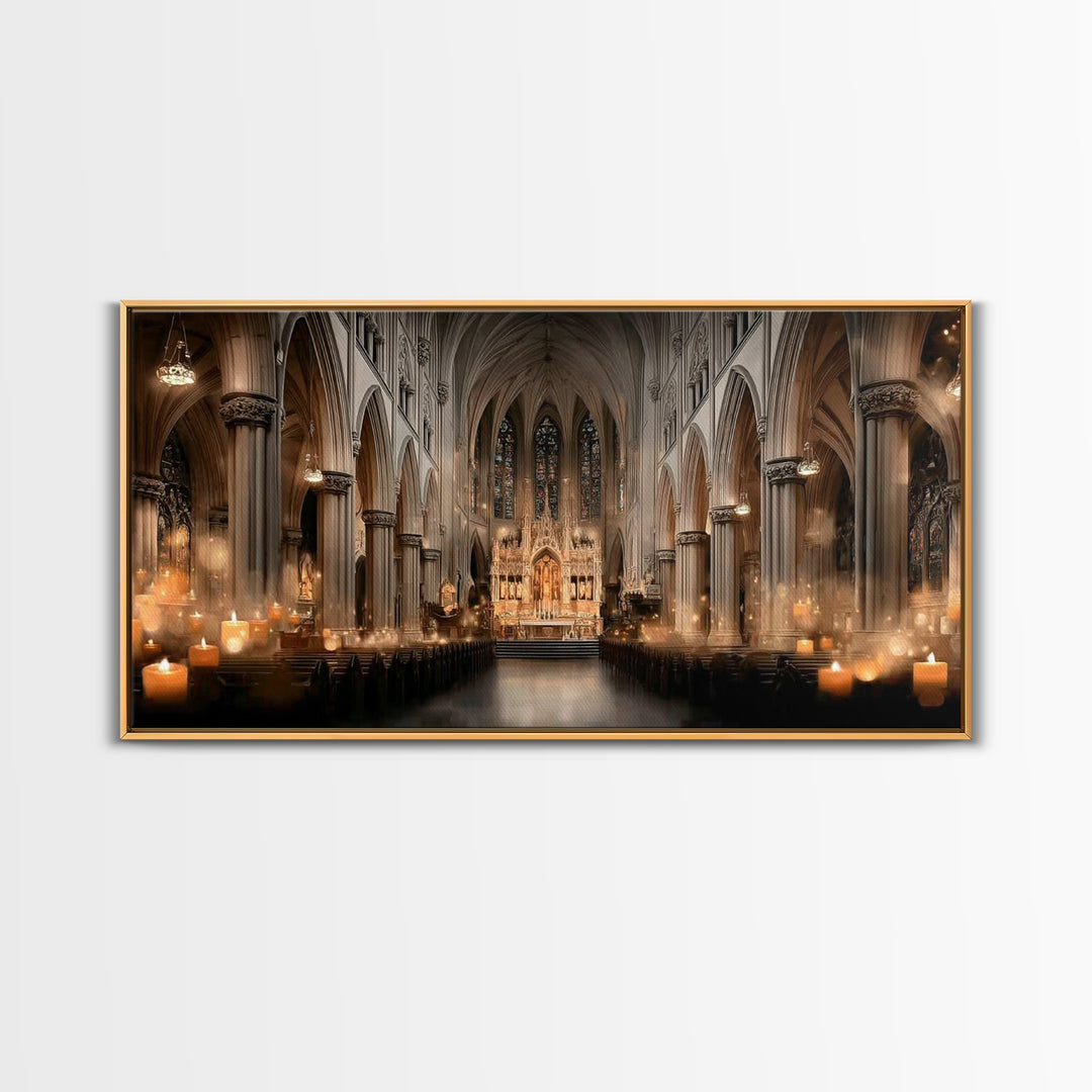 Majestic Nativity Hall | Framed Canvas Print | Christian Art | Christmas Art Prints | Christian Christmas Decorations | Framed Christmas Ar