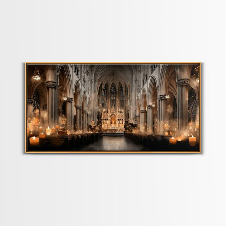 Majestic Nativity Hall | Framed Canvas Print | Christian Art | Christmas Art Prints | Christian Christmas Decorations | Framed Christmas Ar