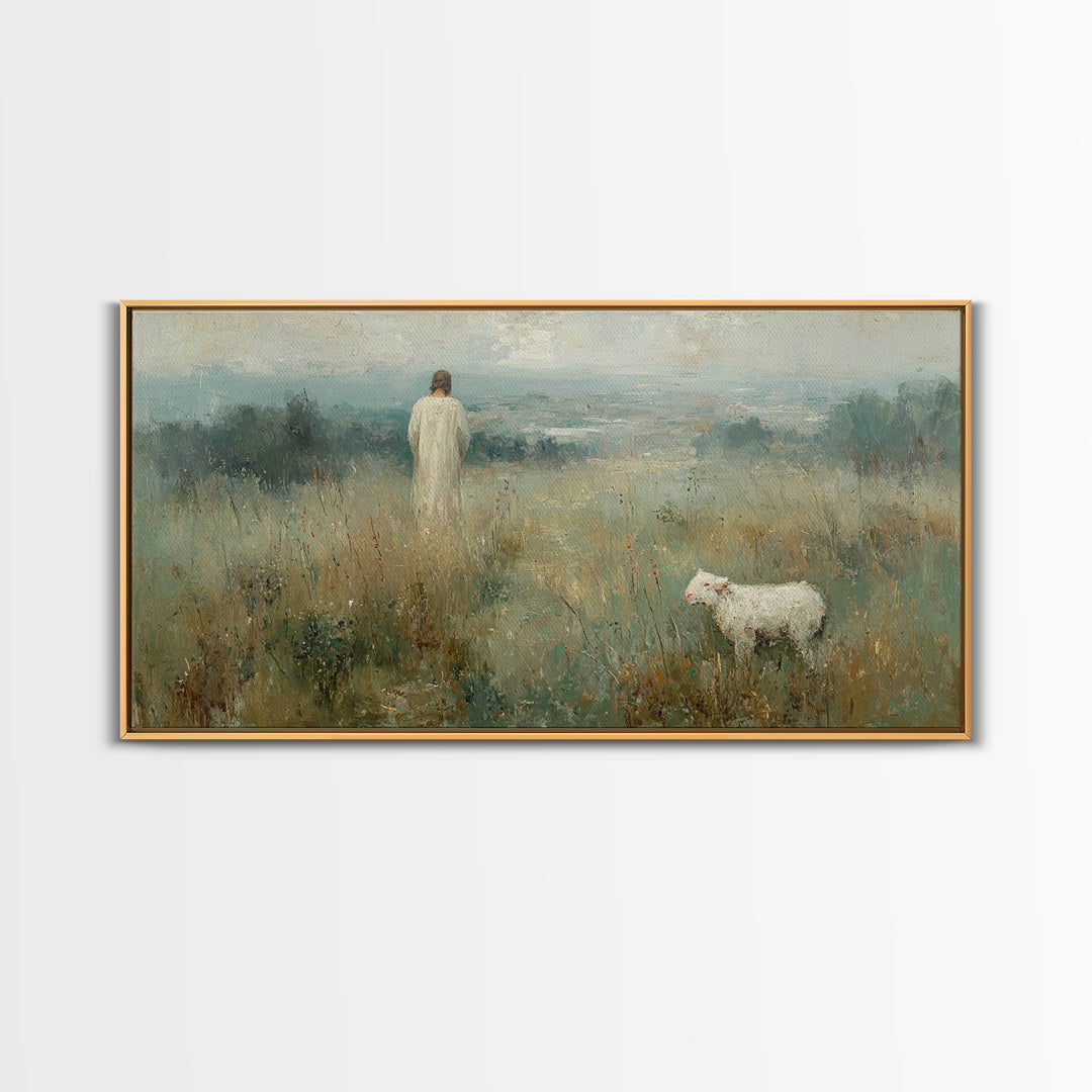 Autumn Mercy, Framed Canvas Print, Christian Art Canvas, Christian Wall Art, Jesus Painting, Christmas Art, Christian Decor, Faith Art