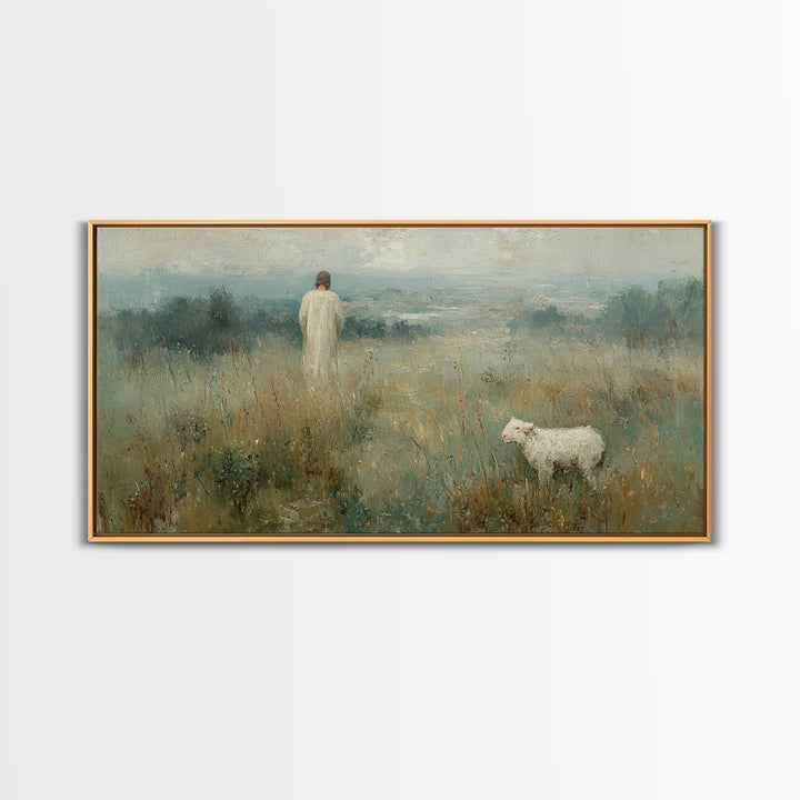 Autumn Mercy, Framed Canvas Print, Christian Art Canvas, Christian Wall Art, Jesus Painting, Christmas Art, Christian Decor, Faith Art