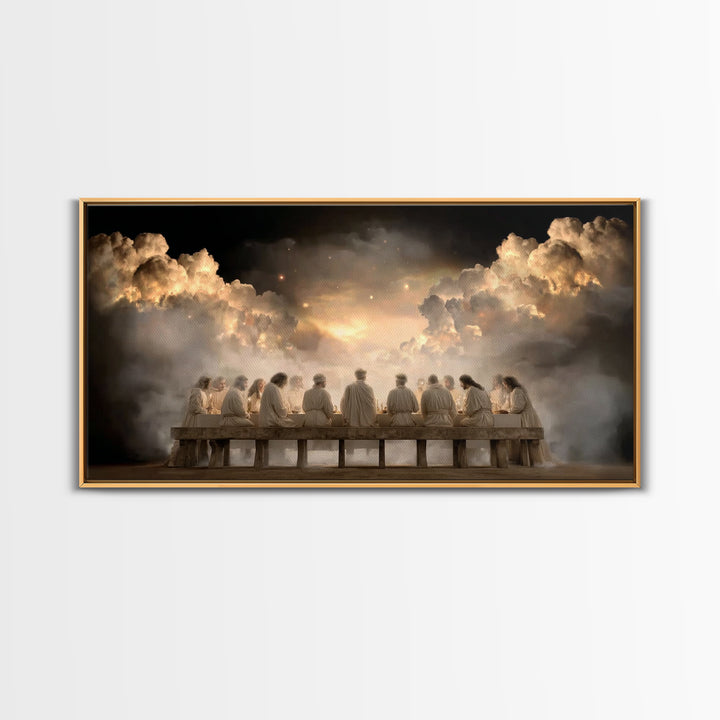 Sacred Gathering, Framed Canvas Print, Christian Wall Art, Christian Art Canvas, Jesus Painting, Christmas Art, Christian Decor, Faith Art