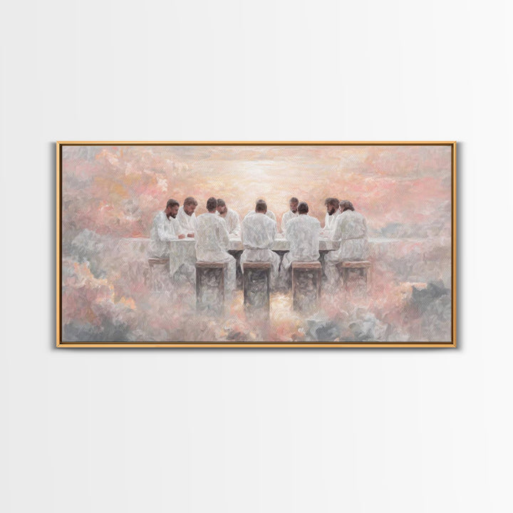 Heavenly Supper Light – Framed Canvas Print – Christian Wall Art – Christian Art Canvas – Jesus Painting – Christian Art – Christian Gift I