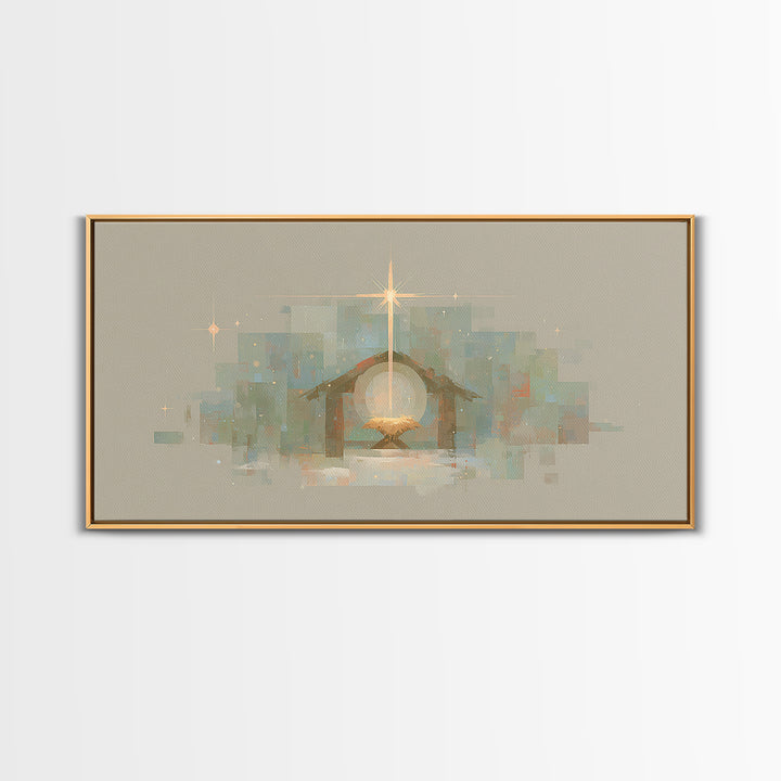 Holy Night Star – Framed Canvas Print, Christian Christmas Art, Christian Art, Christmas Art Work, Christian Wall Art, Jesus Christmas Art