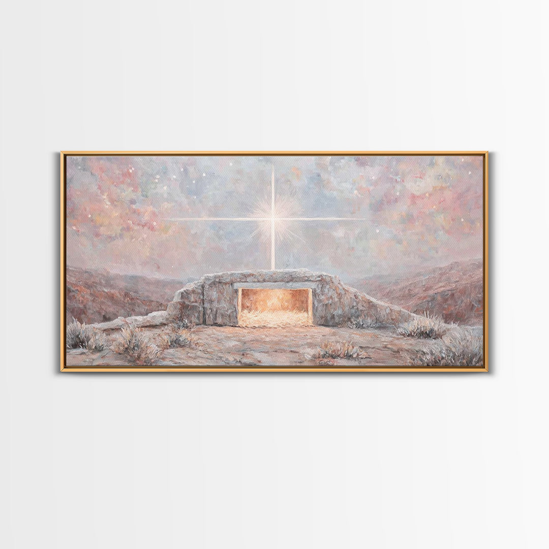 Star Over Bethlehem | Framed Canvas Print | Christian Wall Art | Christian Christmas Art | Christmas Art | Christian Art Canvas | Christian