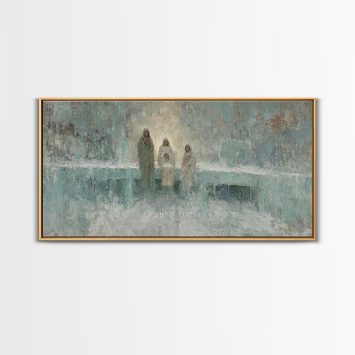Family Of Light, Framed Canvas Print, Christian Art Canvas, Christian Art, Christian Christmas Art, Christmas Art, Christian Wall Art
