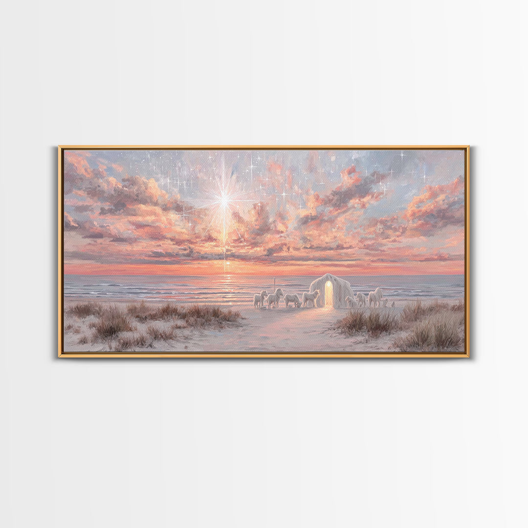 Star of Dawn – Framed Canvas Print – Christian Wall Art – Christmas Art Prints – Christian Christmas Art – Christian Art Canvas – Christian