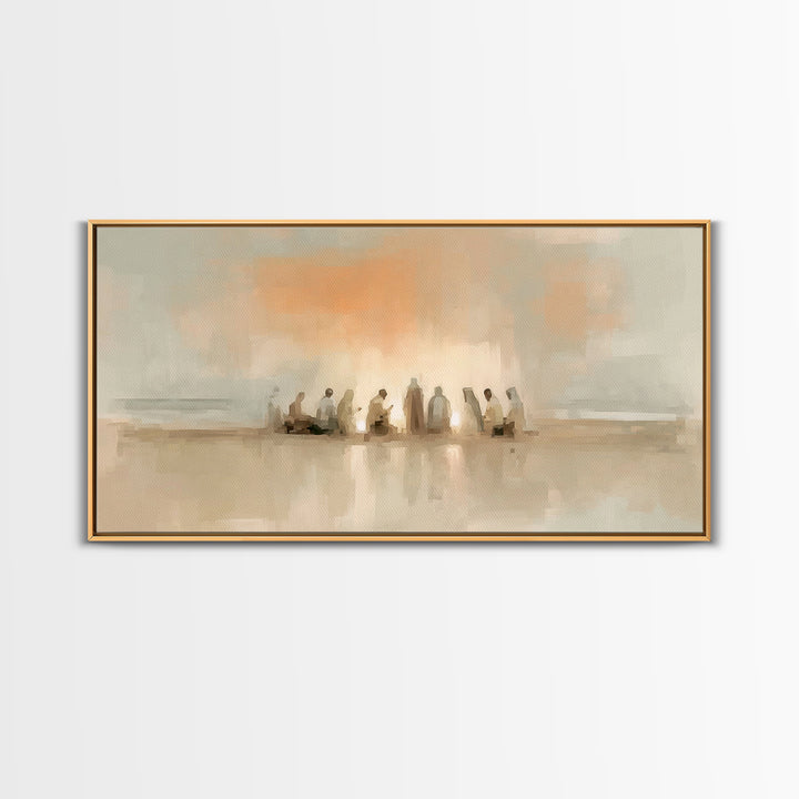 Silent Nativity – Framed Canvas Print – Christian Art Print – Christian Wall Art – Christian Art Canvas – Jesus Painting – Christmas Art Wo