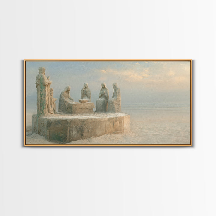 Mystic Meeting – Framed Canvas Print – Christian Art Work – Modern Christian Art – Christian Wall Art – Christian Christmas Art – Jesus Art