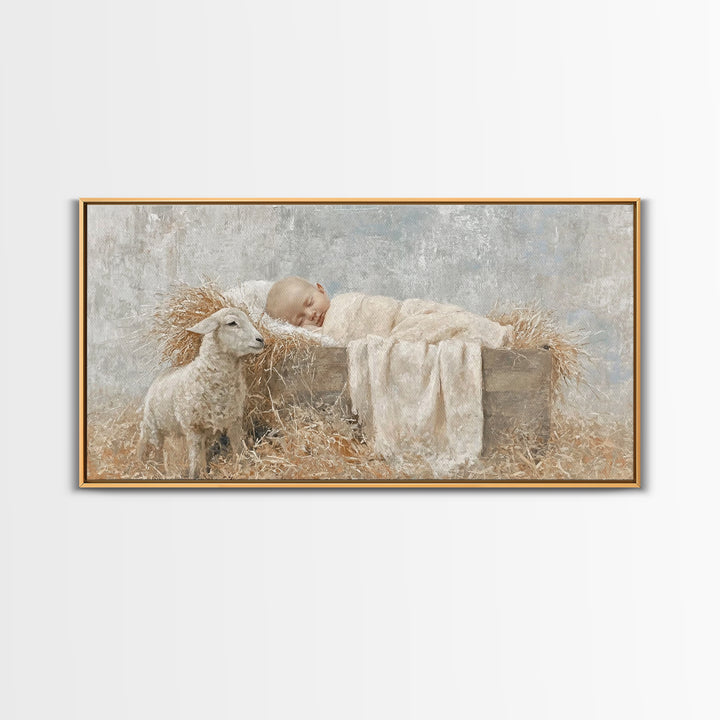 Holy Rest – Framed Canvas Print – Christian Art Print – Christian Wall Art – Jesus Christmas Art – Christmas Art Work – Christian Gift Idea