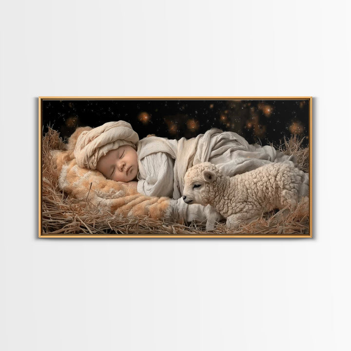 Pure Promise – Framed Canvas Print – Christian Art Canvas – Christian Wall Art – Modern Christian Art – Christian Christmas Art – Jesus Art