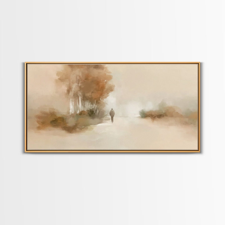 Autumn Journey – Framed Canvas Print – Christian Wall Art – Jesus Painting – Christian Art Canvas – Christian Art Print – Christian Gift Id