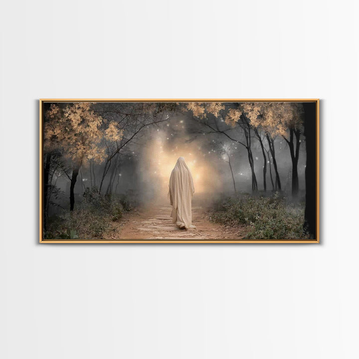 Sacred Pathway – Framed Canvas Print – Jesus Painting – Christian Art Canvas – Christian Wall Art – Modern Christian Art – Christian Art Pr