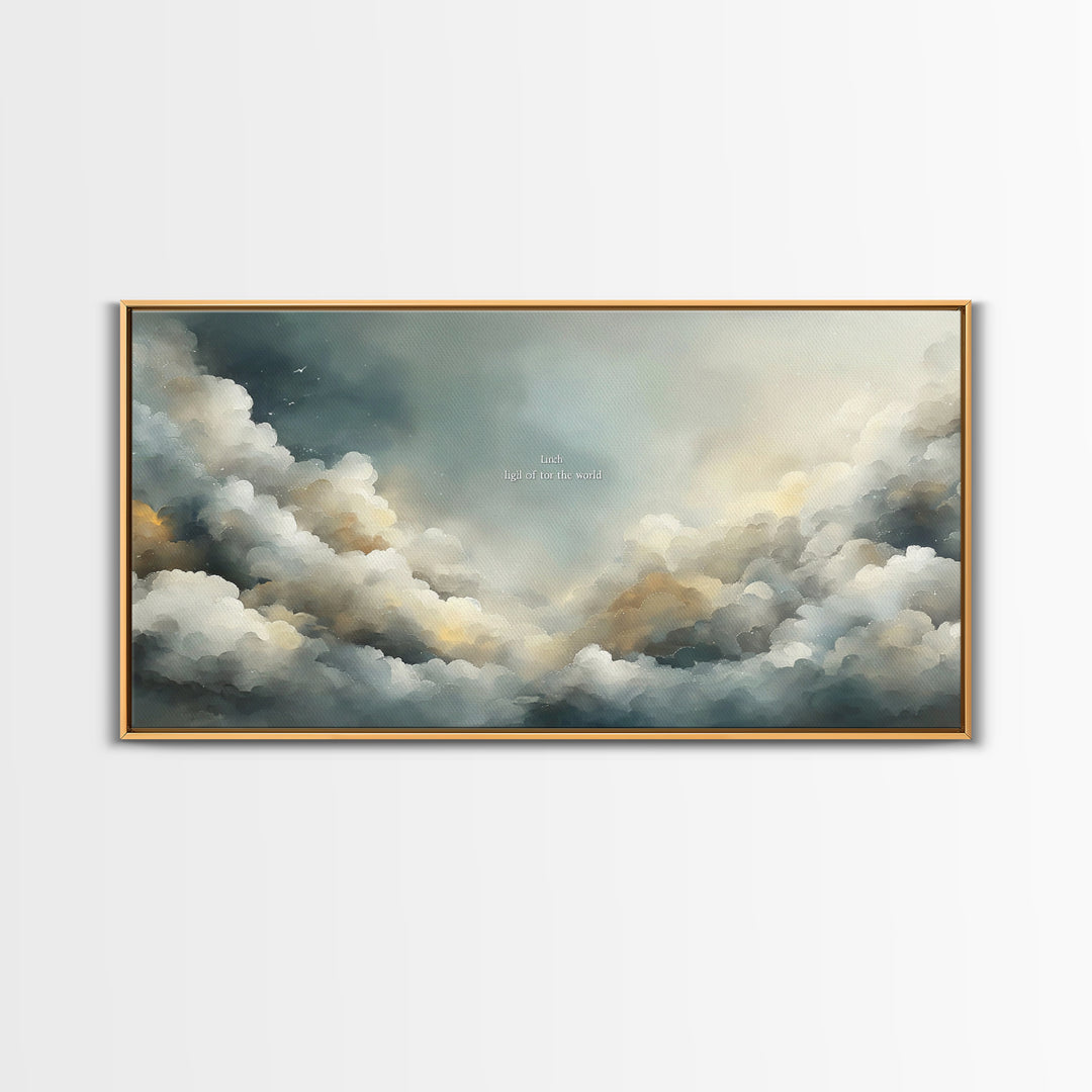 Clouds Of Glory – Framed Canvas Print – Christian Wall Art – Christian Christmas Art – Christian Art Canvas – Christian Art Print – Christi
