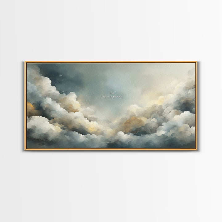 Clouds Of Glory – Framed Canvas Print – Christian Wall Art – Christian Christmas Art – Christian Art Canvas – Christian Art Print – Christi