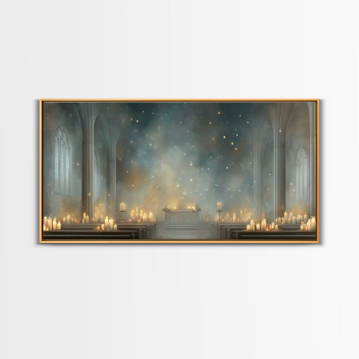 Sanctuary Light, Framed Canvas Print, Christian Wall Art, Christian Art Canvas, Christian Christmas Decor, Christian Gift Ideas, Christian