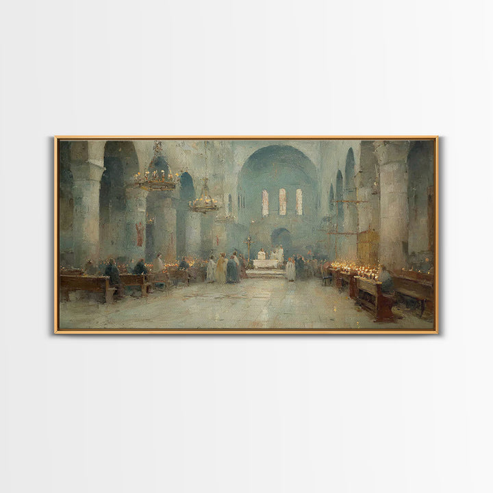 Holy Gathering | Framed Canvas Print | Christian Wall Art | Christian Art Canvas | Christian Art Painting | Christian Christmas Art | Chris