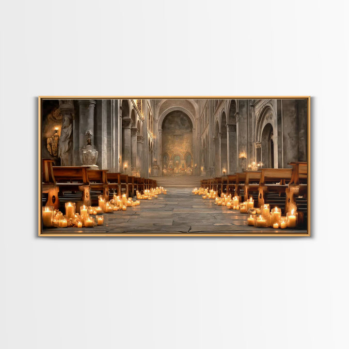 Cathedral Glow – Framed Canvas Print – Christian Wall Art – Christian Art Canvas – Christian Gift – Christmas Art – Christian Art Work – Mo