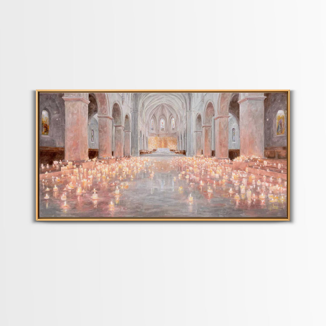 Sanctuary Of Light – Framed Canvas Print – Christian Wall Art – Christian Art Canvas – Christmas Art – Jesus Painting – Christian Decoratio