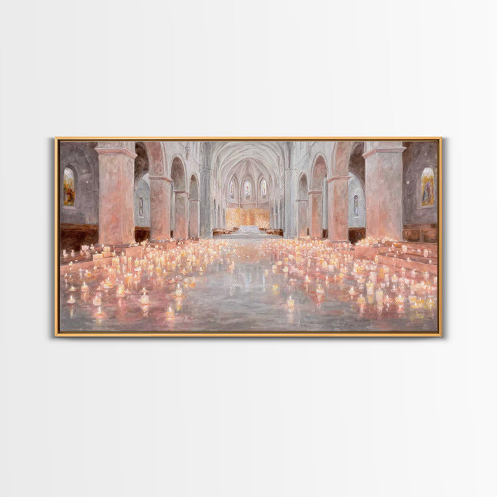 Sanctuary Of Light – Framed Canvas Print – Christian Wall Art – Christian Art Canvas – Christmas Art – Jesus Painting – Christian Decoratio