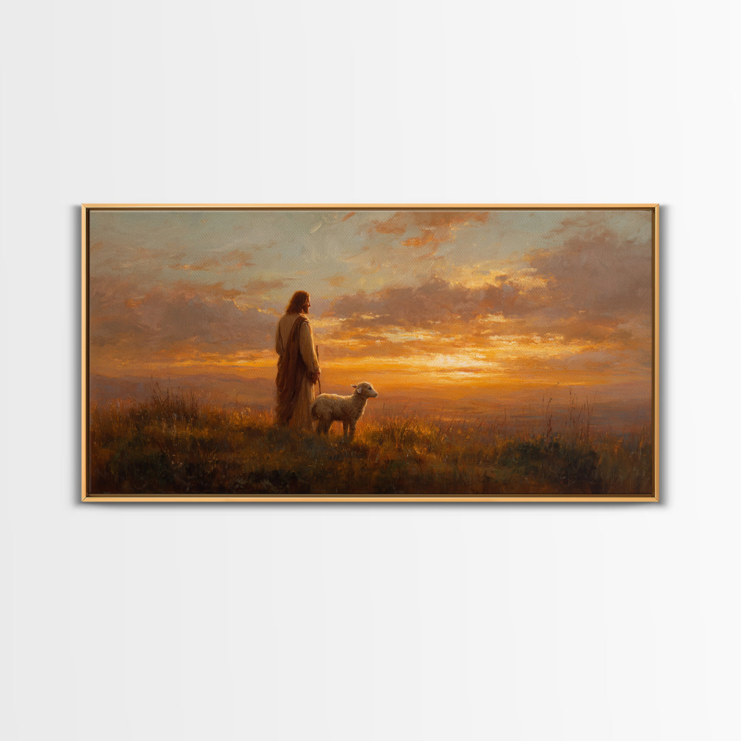 Evening Watch – Framed Canvas Print – Christian Wall Art – Christian Art Canvas – Jesus Painting – Vintage Christian Art – Christmas Art