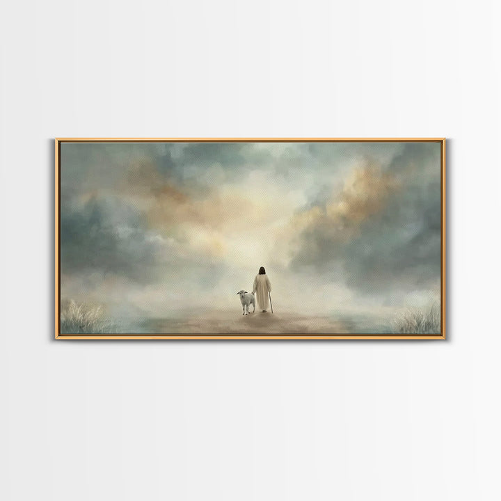 Heavenly Path – Framed Canvas Print – Christian Art Canvas – Christian Wall Art – Modern Christian Art – Jesus Painting – Christian Decor