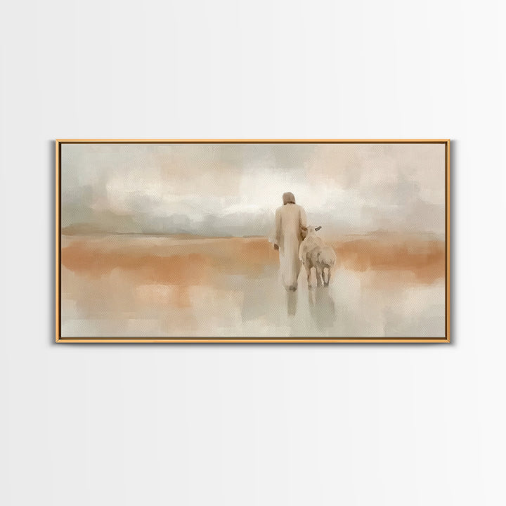 Path Of Mercy | Framed Canvas Print | Christian Art Canvas | Jesus Painting | Modern Christian Art | Christmas Wall Art