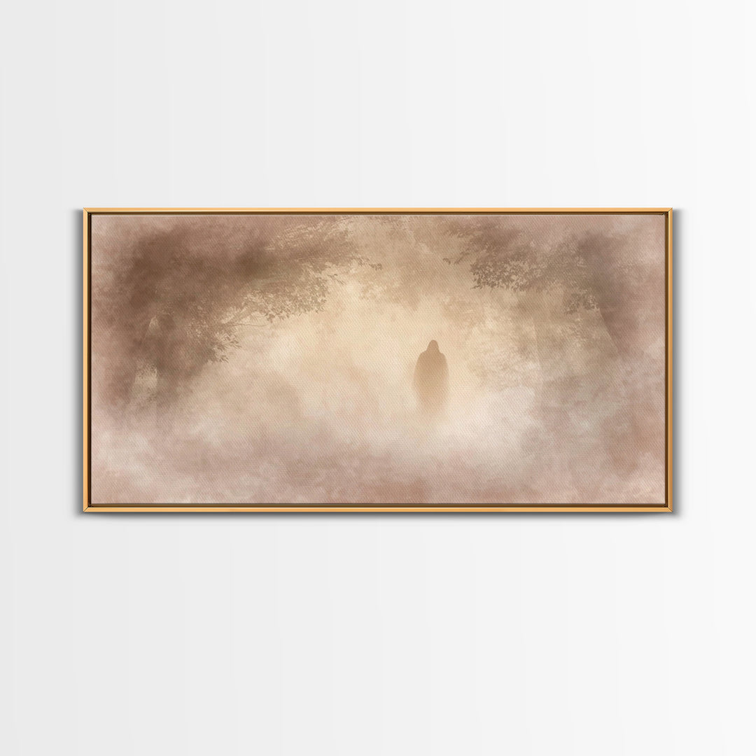 Dawn Of Hope – Framed Canvas Print – Christian Wall Art – Moody Christian Art – Christian Art Canvas – Jesus Painting – Christmas Art Print