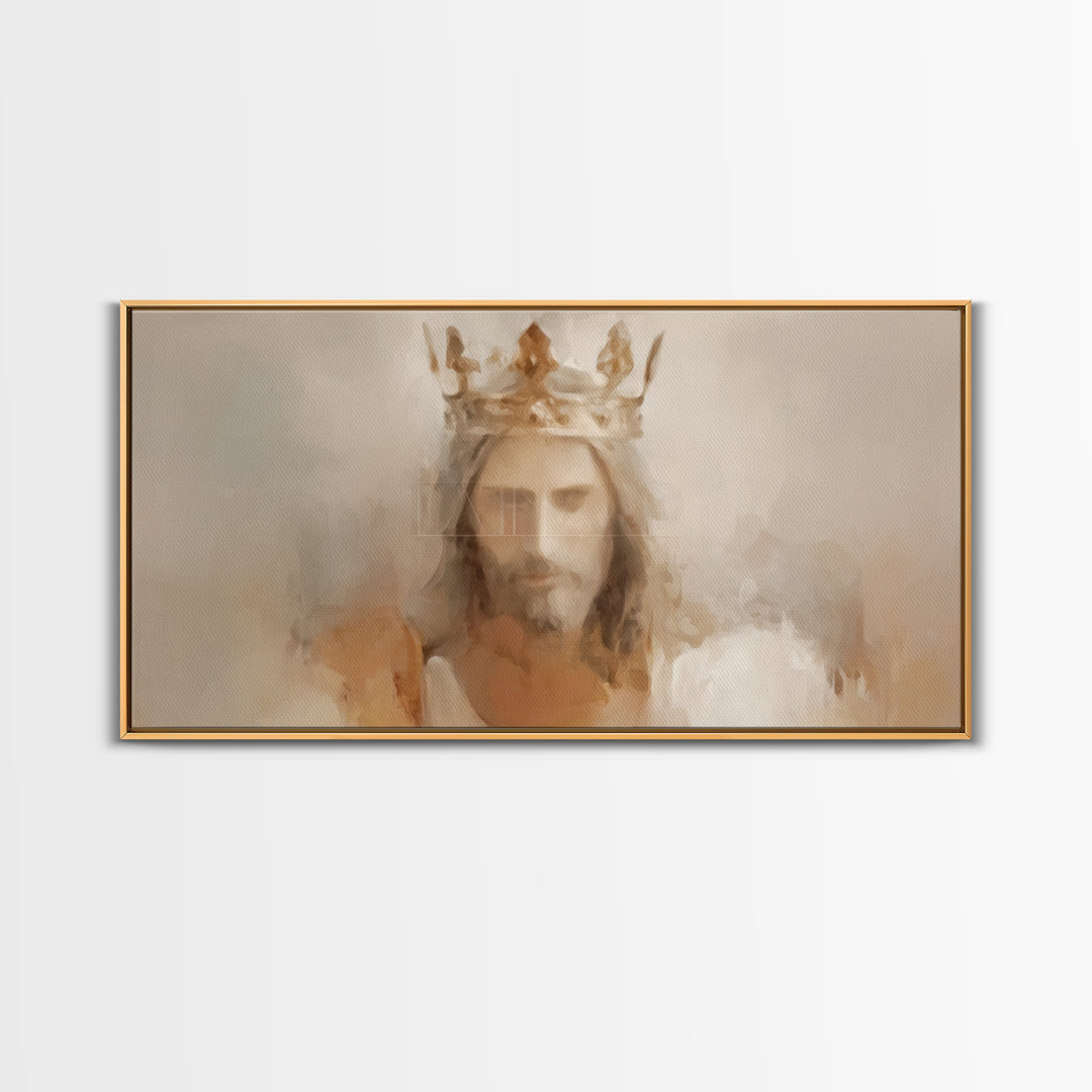 Crown Of Glory | Framed Canvas Print | Christian Art Canvas | Jesus Painting | Modern Christian Art | Christian Wall Art | Christian Art Pr